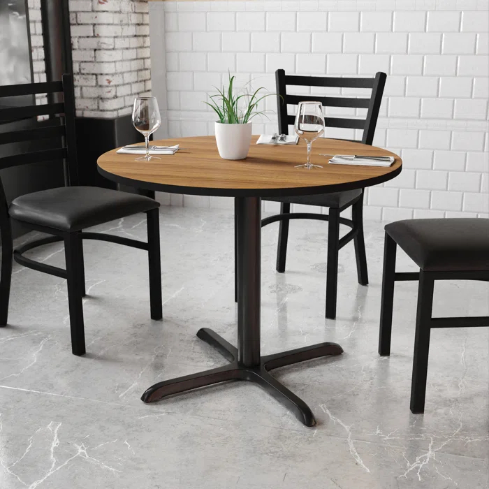 Flash Furniture Carrus Round Laminate Table Top with Height Table Base