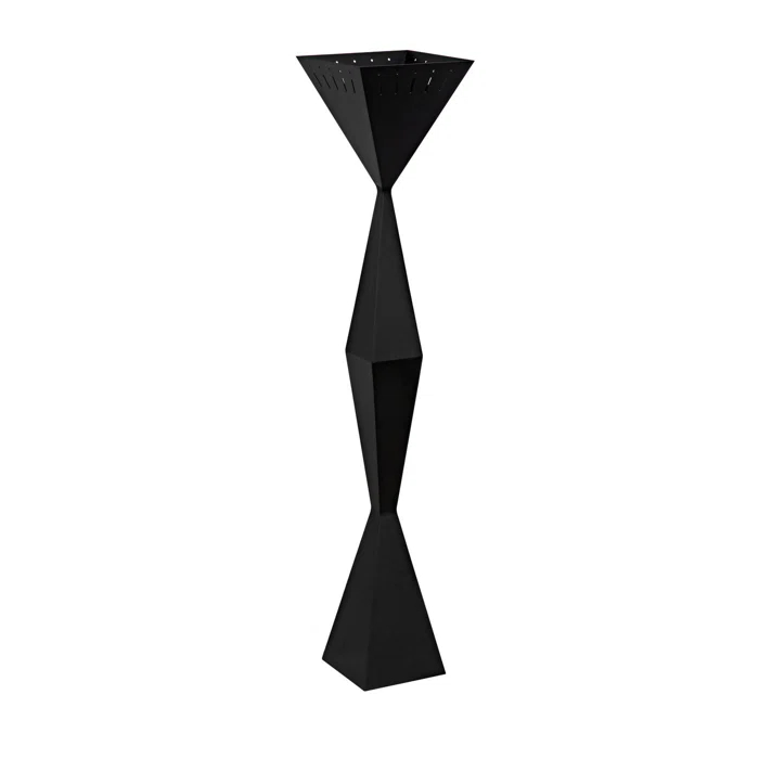 Noir Brixton 66'' Matte Black Torchiere Floor Lamp