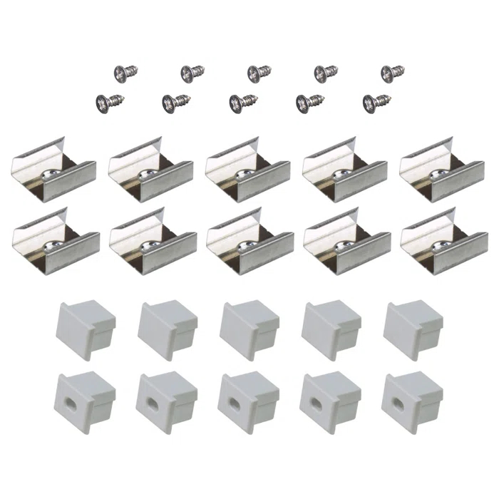 Armacost Lighting Accessory Packs for LED Tape Light Mounting Channels, Deep Surface, Grey 960004