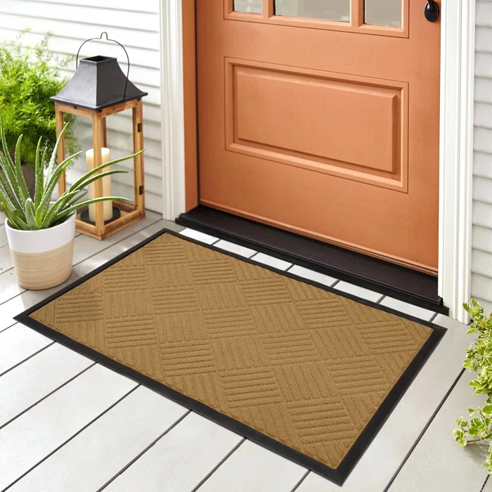 SmartDesign Smart Design All-weather High-traffic Door Mat - Large - Durable, Easy Clean - Indoor Or Outdoor - Skid-resistant - Front Entrance Welcome Doormat, Back Home Entry Floor Rug - Light Gray Diamond