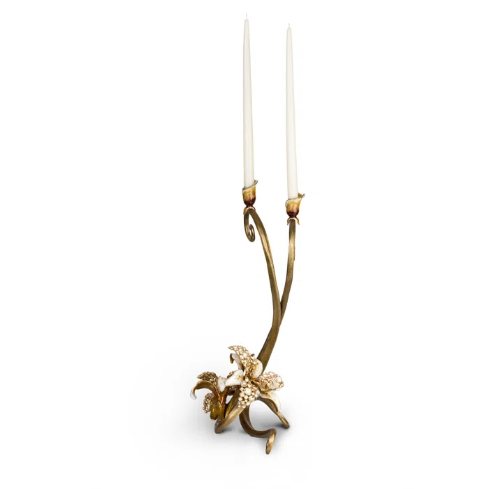 Roselyn Orchid Double Candlestick