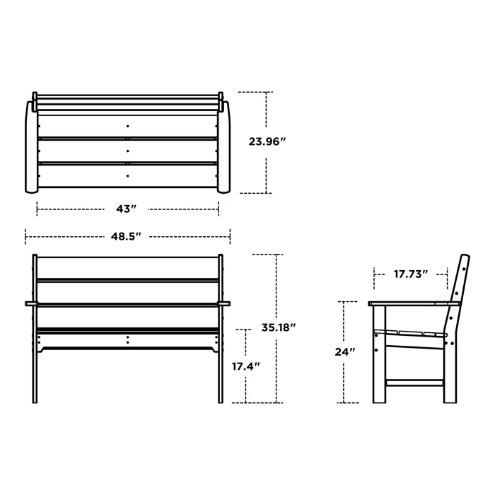Lakeside 48" Bench