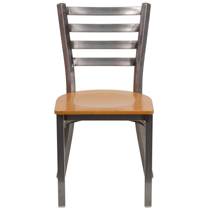 Flash Furniture Kendall Clear Coated Ladder Back Metal Restaurant Chair