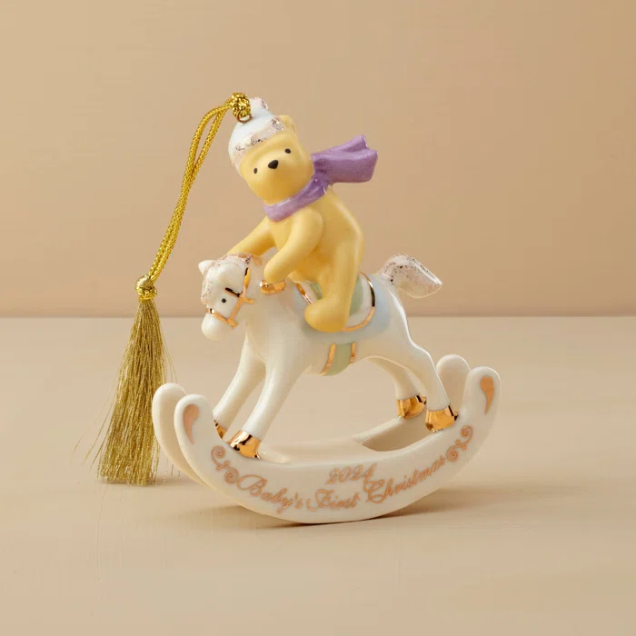 Lenox 2024 Winnie The Pooh Baby's 1st Christmas Ornament, 6.25-inch Height, Porcelain, Home, Home D√©cor