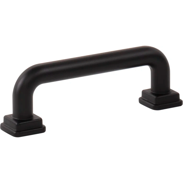 Matte Black 3" Arch Bar Pull with Mounting Hardware