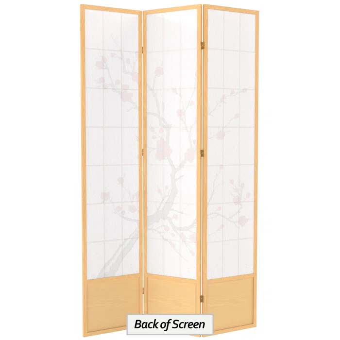 7 ft. Natural 3-Panel Room Divider