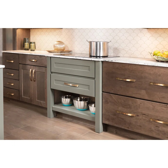 Vale Collection Champagne Bronze Arch Pull Bar with Mounting Hardware