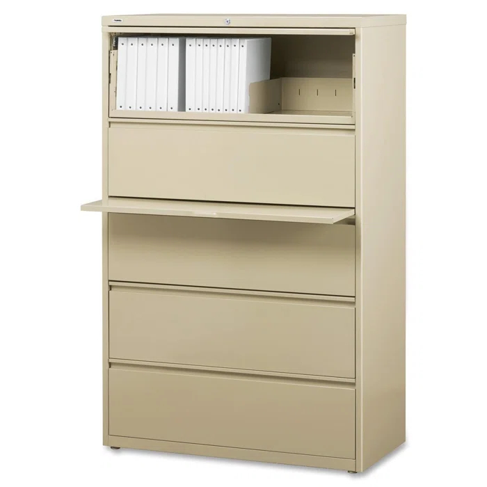 Fortress 42'' Wide 5 -Drawer Steel File Cabinet