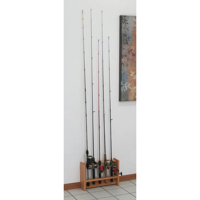 Wood Fishing Rack