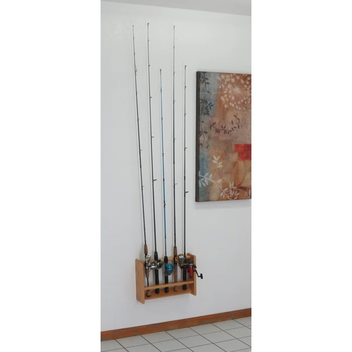 Wood Fishing Rack