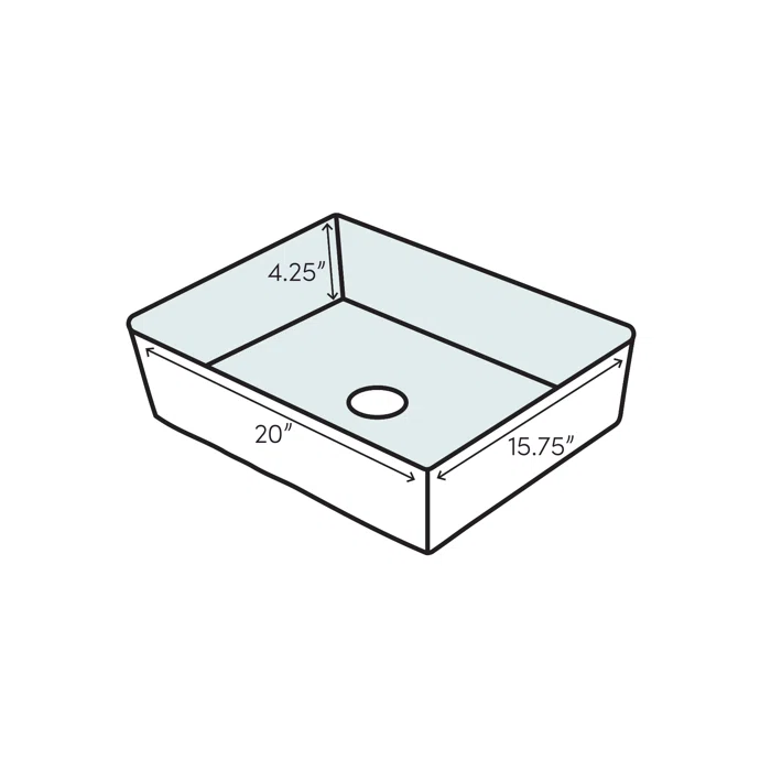 Ryvyr 15.75'' Stone Rectangular Bathroom Sink