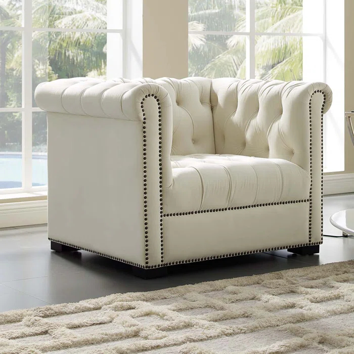 Modway Heritage Upholstered Velvet Armchair