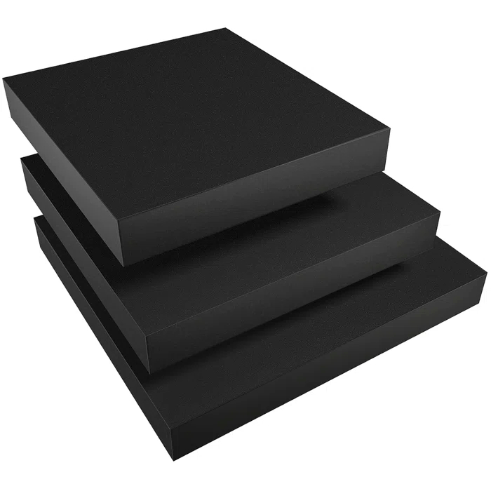 Sorbus Floating Square Shelves Mix Size Set of 3