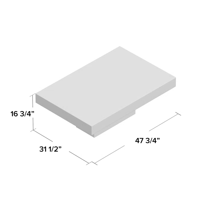 Una Dark Gray Concrete Rectangular Coffee Table