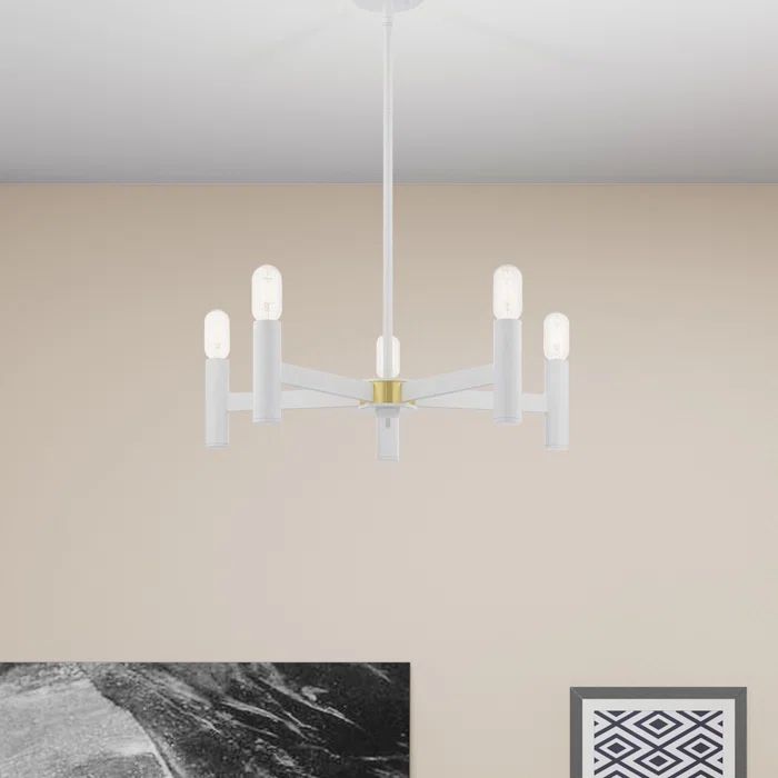 Martella 5 Light Metal Dimmable Geometric Chandelier