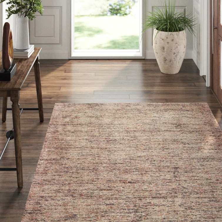 Lucent Handmade Tufted Taupe/Pink Area Rug