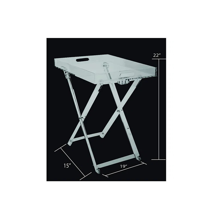 Design Styles Acrylic Folding Tray Table