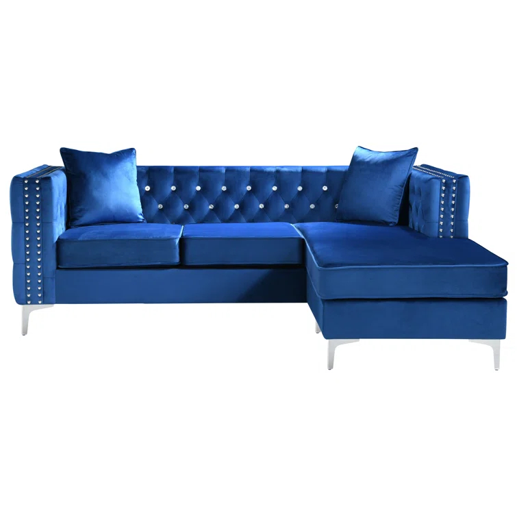 Tina 2 - Piece Velvet Sectional