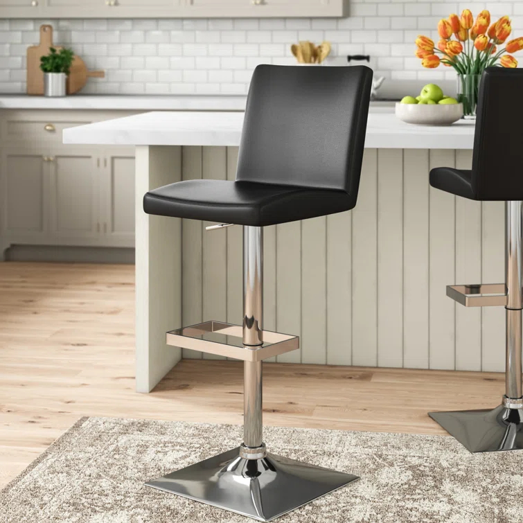 Captain Swivel Upholstered Adjustable Height Counter Stool