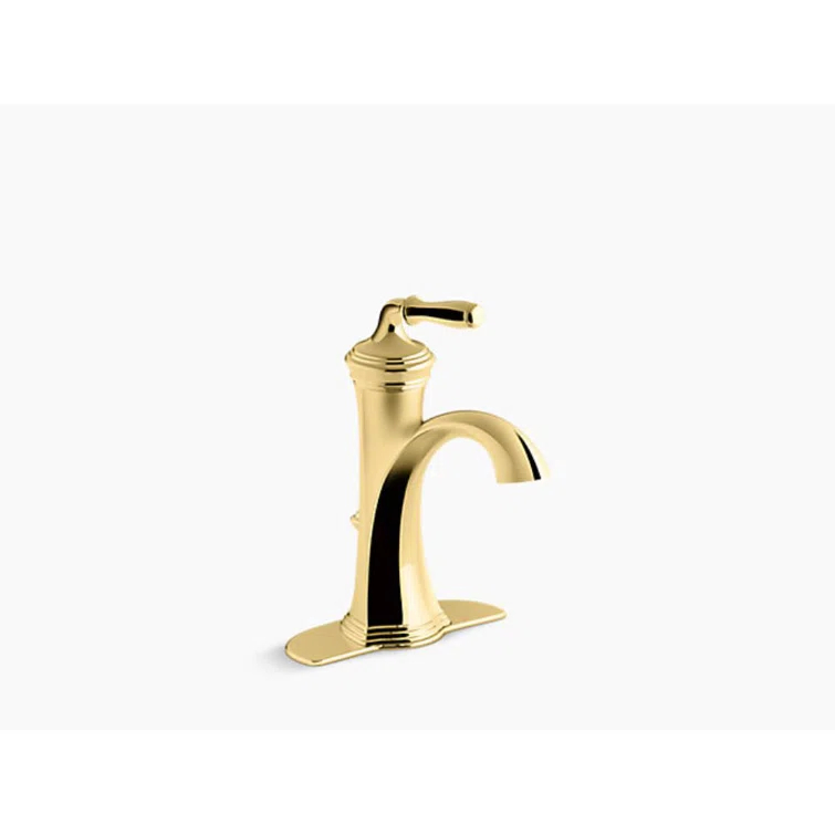 Kohler Devonshire® Single-Handle Bathroom Sink Faucet with Drain Assembly, 1.2 GPM K-193-4-PB