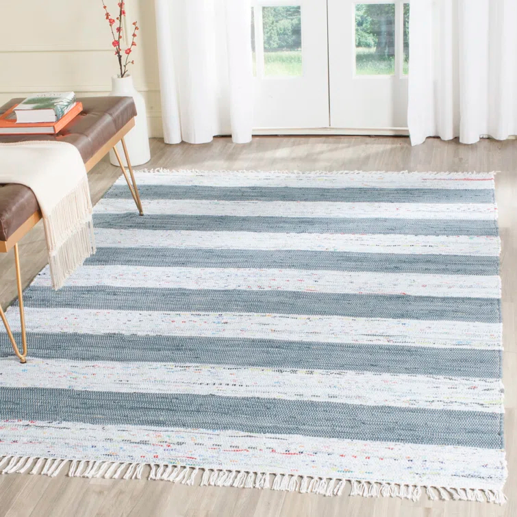 Yokum Hand Woven Cotton Striped Rug