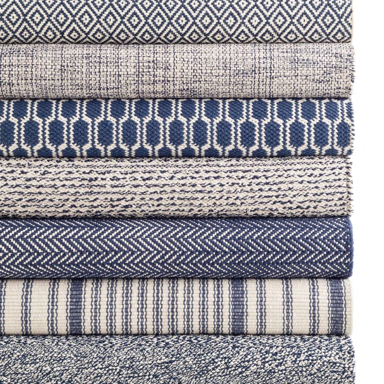 Herringbone Indigo Handwoven Cotton Rug