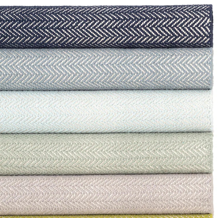 Herringbone Indigo Handwoven Cotton Rug