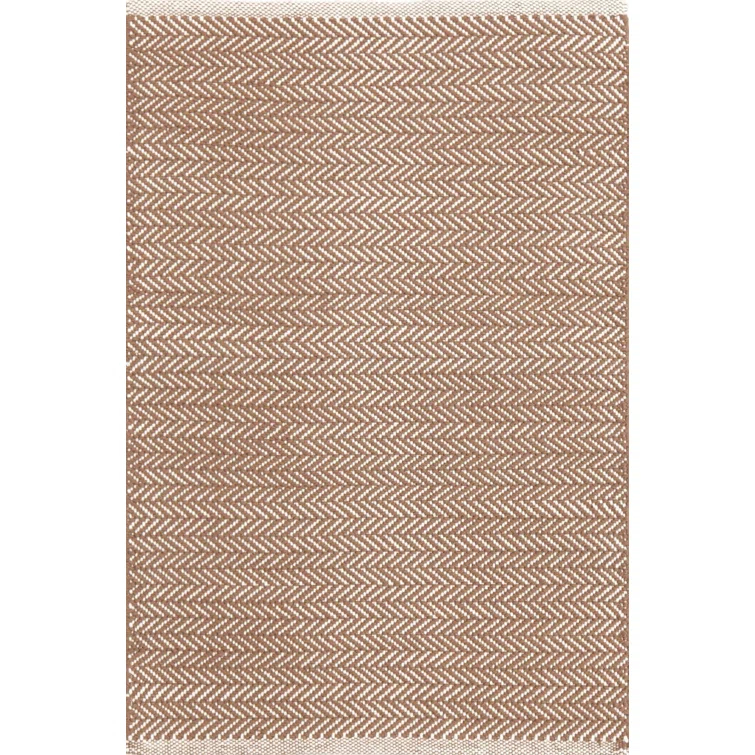Herringbone Stone Handwoven Cotton Rug