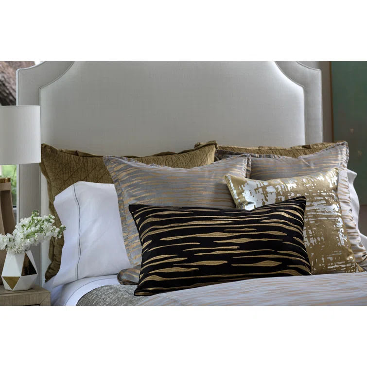 Lili Alessandra Zara Embroidered Feather Throw Pillow