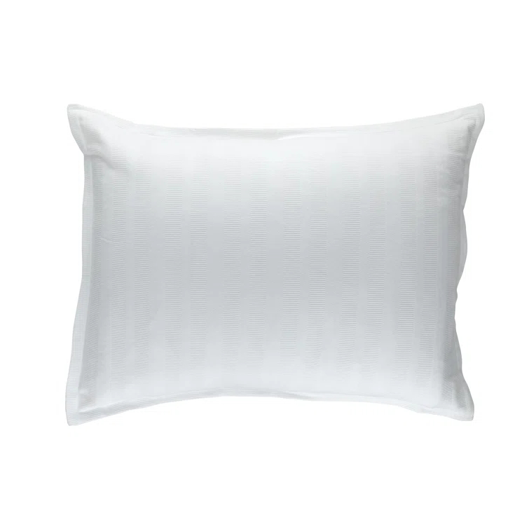 White Cotton Luxe Euro Lumbar Throw Pillow