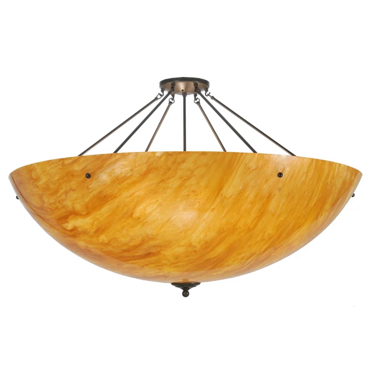 Madison Glass Semi Flush Mount