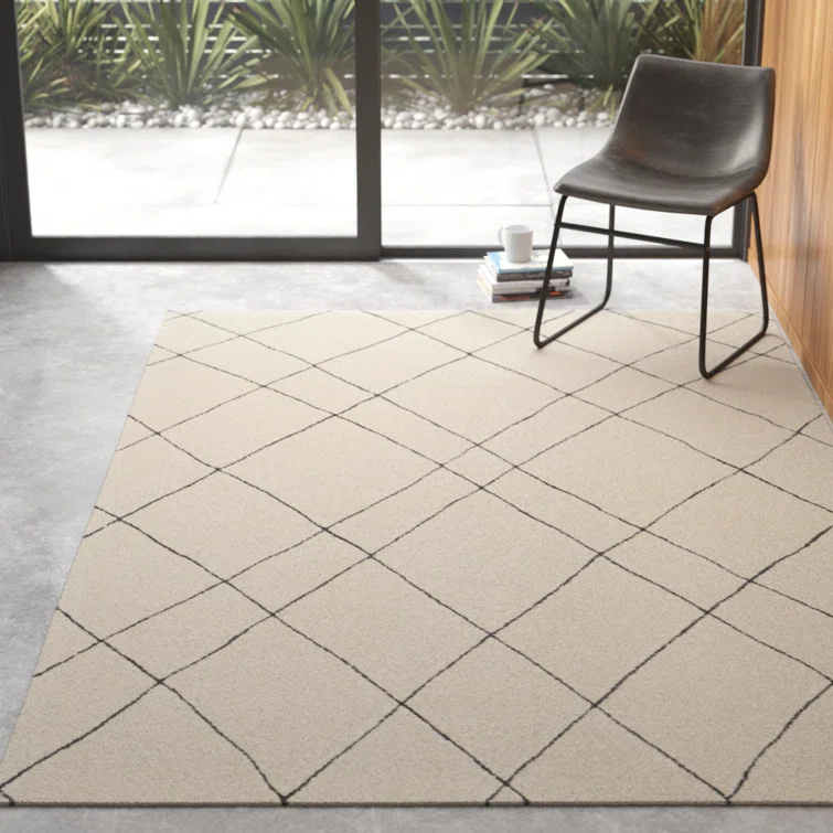 Seaton Wool Black/Cream Rug