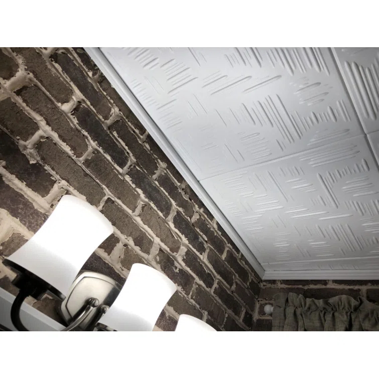 Country Wheat 1.6 ft. x 1.6 ft. Polystyrene Glue-up Ceiling Tile