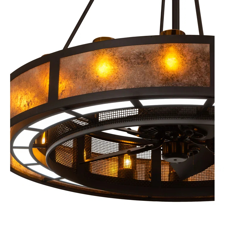 Smythe 16 - Light Dimmable LED Drum Chandelier