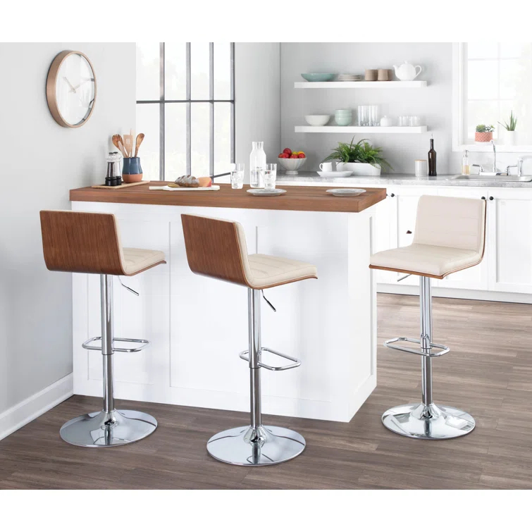 Vasari Swivel Upholstered Adjustable Height Counter Stool