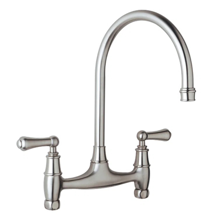 Georgian Era Bridge Kitchen Faucet Without Unions