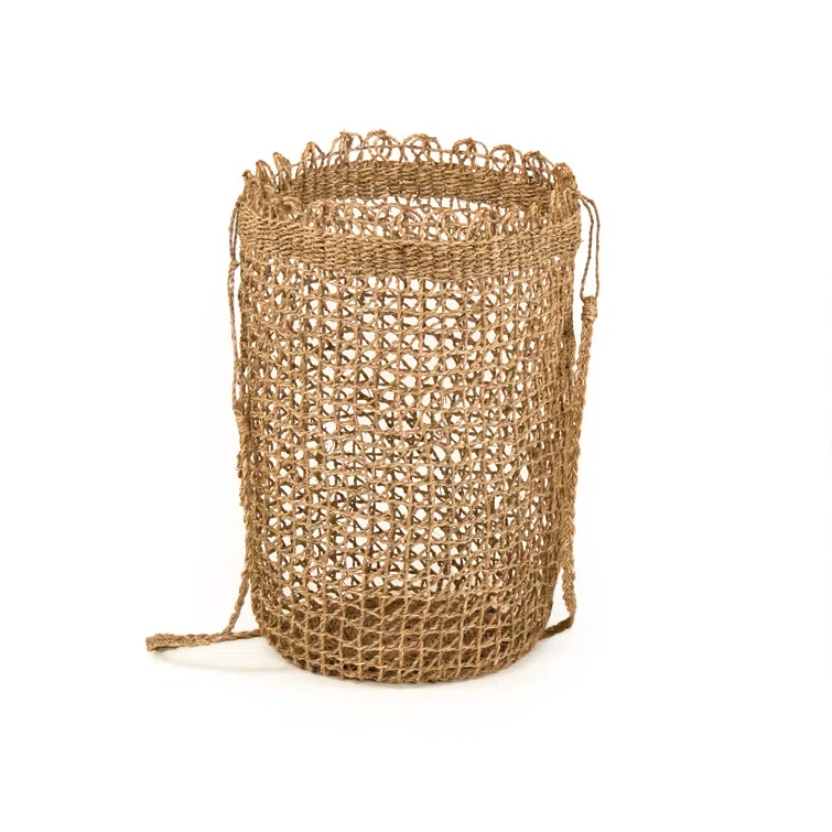 Zentique ZENWS-B31 L Hand Woven Seagrass Tote Basket with Handle, Large