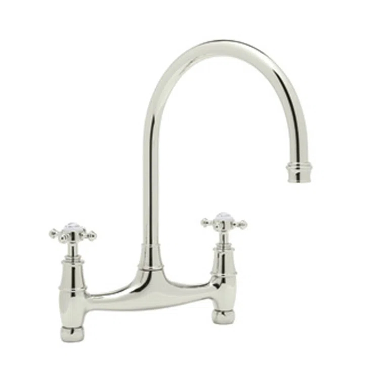 Georgian Era Bridge Kitchen Faucet Without Unions