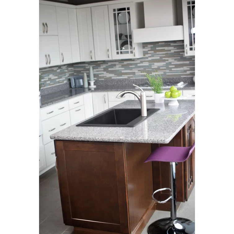 Karran Drop-in Quartz Composite 33'' X 22'' 1-Hole Single Bowl Kitchen Sink