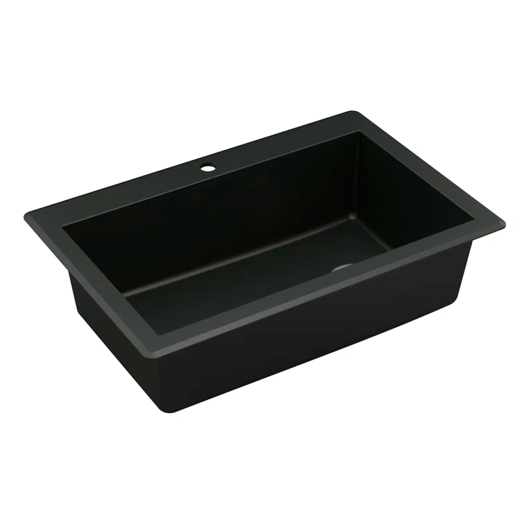 Karran Drop-in Quartz Composite 33'' X 22'' 1-Hole Single Bowl Kitchen Sink