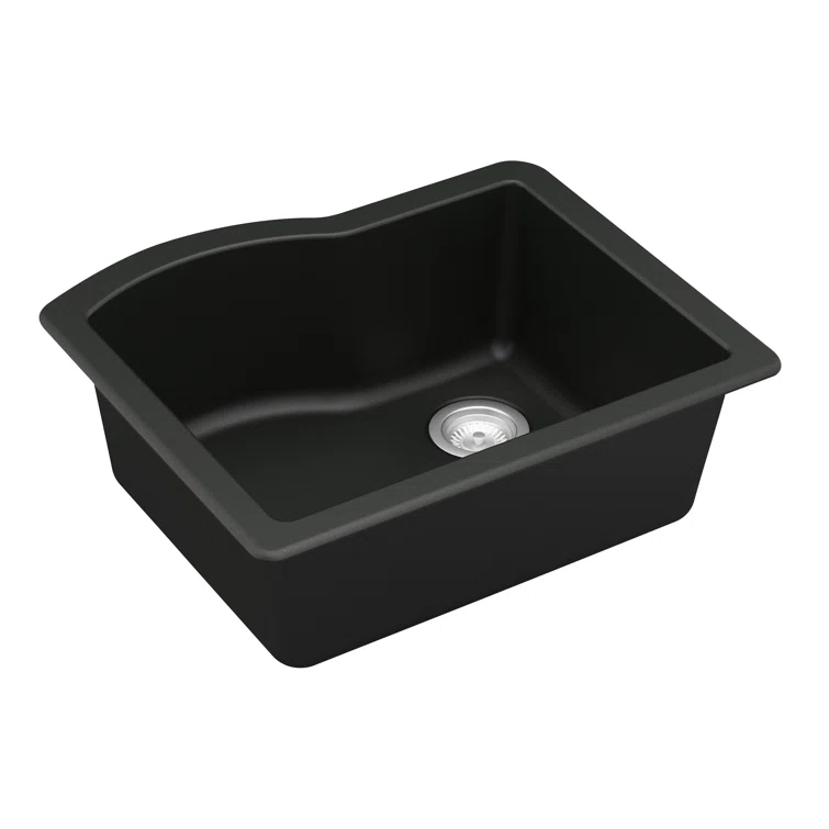 Karran Undermount Quartz Composite 24'' X 20-3/4'' Single Bowl Kitchen Sink