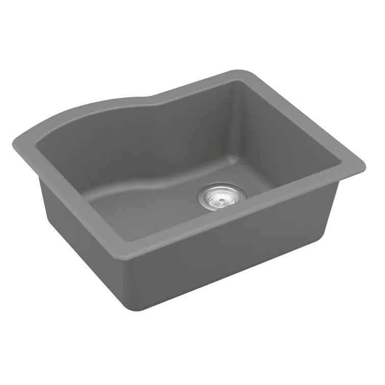 Karran Undermount Quartz Composite 24'' X 20-3/4'' Single Bowl Kitchen Sink