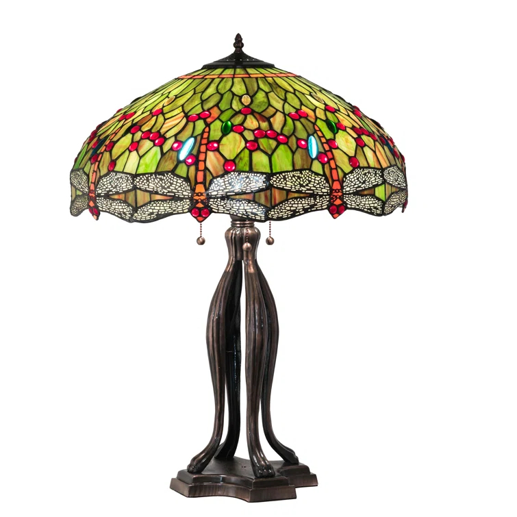 Meyda Tiffany & Stained Glass Metal Table Lamp