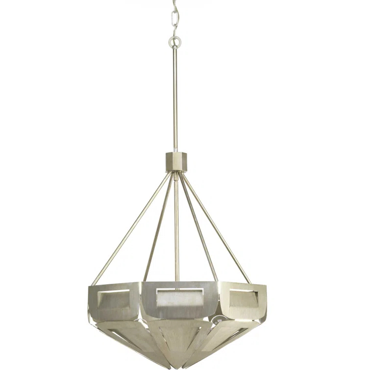 Progress Lighting Yerba 4 - Light Silver Ridge Single Pendant