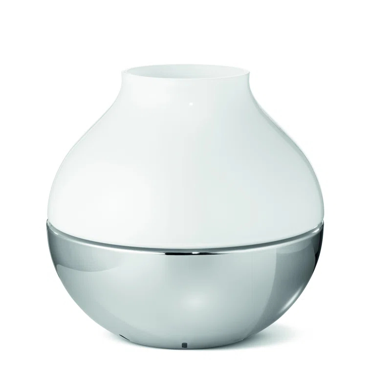 Georg Jensen Henning Koppel Stainless Steel and Glass Hurricane