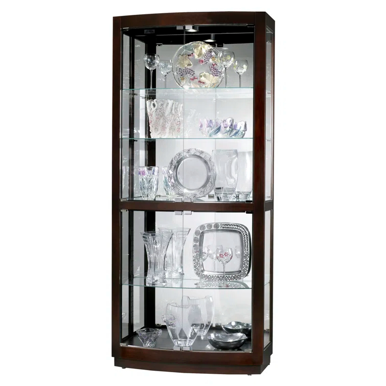 Howard Miller Bradington Curio Cabinet 680395 Black Coffee
