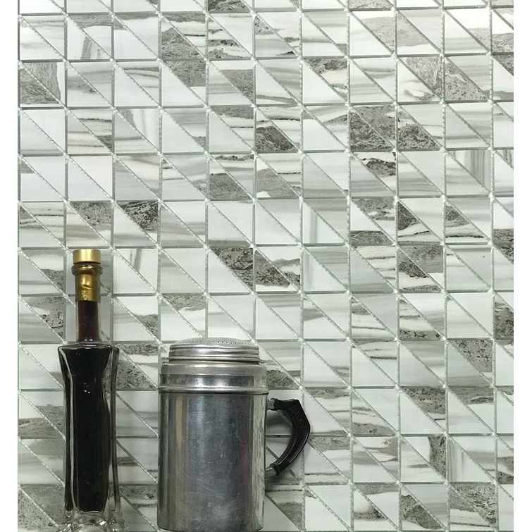 Art Deco Triangle 0.75" x 0.75" Glass Mosaic Tile