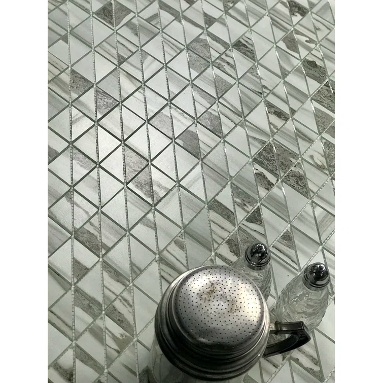 Art Deco Triangle 0.75" x 0.75" Glass Mosaic Tile