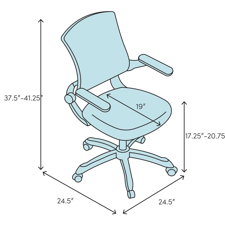 Jayetta Mid-Back Mesh Swivel Ergonomic Office Chair with Flip-Up Arms