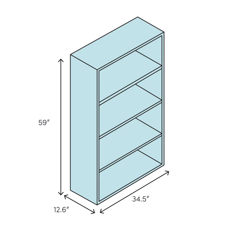 Brigade 71" H x 34.5" W Standard Bookcase